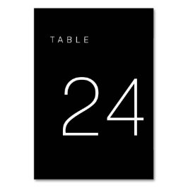 Numeração De Mesa Número de Mesa Minimalista Moderno Preto e Branco