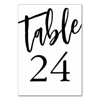 Numeração De Mesa Número de Mesa Minimalista Preto e Branco 24 Mesa