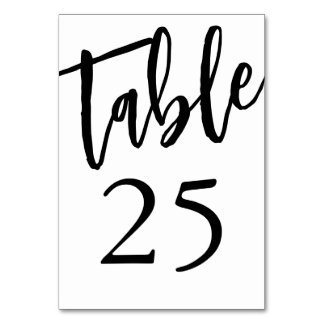 Numeração De Mesa Número de Mesa Minimalista Preto e Branco Mesa 25