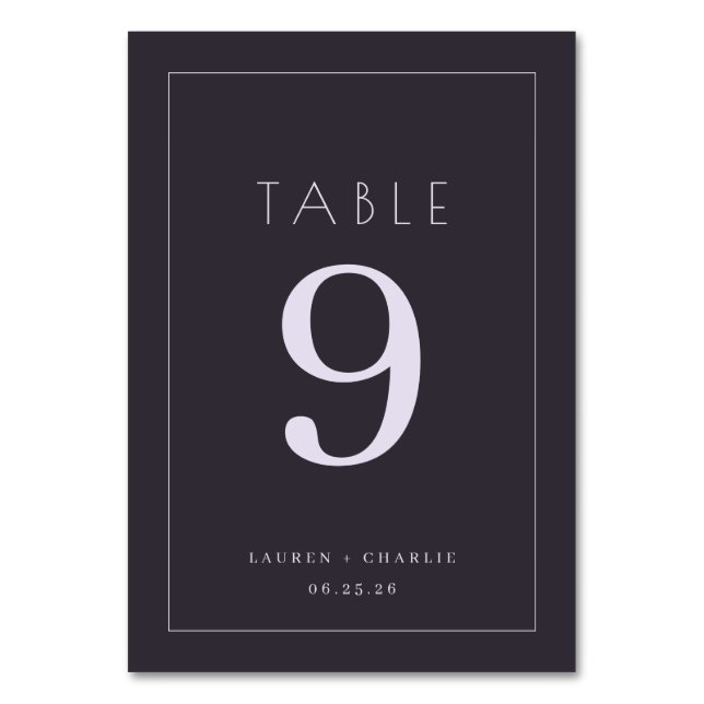 Numeração De Mesa Número de Mesa Navy Elegante (Frente)