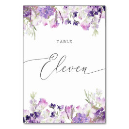 Numeração De Mesa Número de mesa onze floral de lavanda