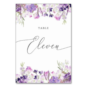 Numeração De Mesa Número de mesa onze floral de lavanda