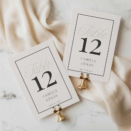 Numeração De Mesa Número de Mesa para Casamento com Tipografia Moder