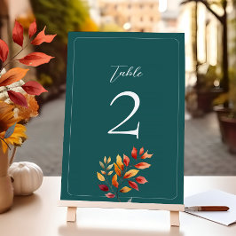 Numeração De Mesa Número de Mesa para Casamento de Outono Rústico