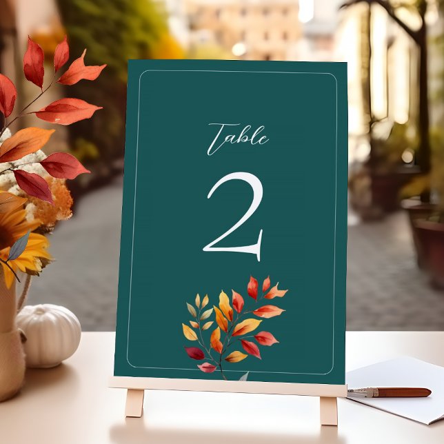 Numeração De Mesa Número de Mesa para Casamento de Outono Rústico (Criador carregado)