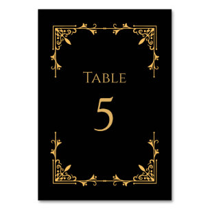 Numeração De Mesa Número de Mesa para Casamento Royal Regency Black