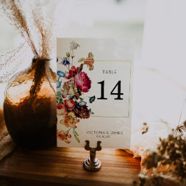 Numeração De Mesa Número de Mesa Personalizado Floral Vintage