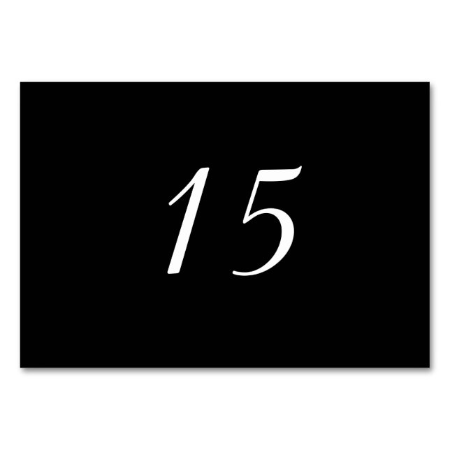 Numeração De Mesa Número de Mesa Preto e Branco (Frente)