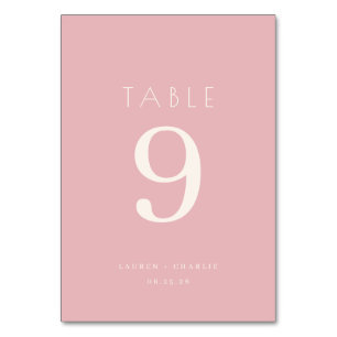 Numeração De Mesa Número de Mesa Rosa Elegante