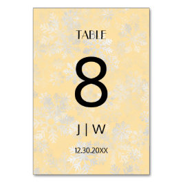 Numeração De Mesa Número de natal nevado