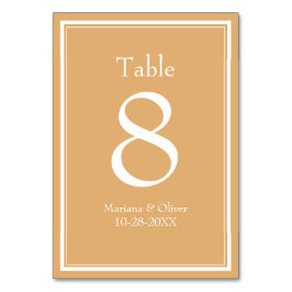 Numeração De Mesa Número de Tabela Amarelo Minimalista Moderno