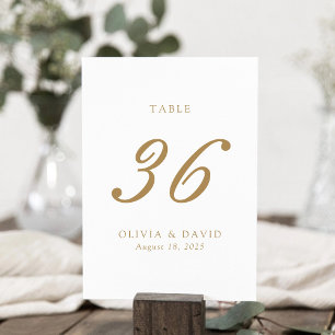 Numeração De Mesa Número de Tabela Clássica Minimalista
