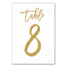 Numeração De Mesa Número de Tabela com Letra de Mão Chic Dourado | M