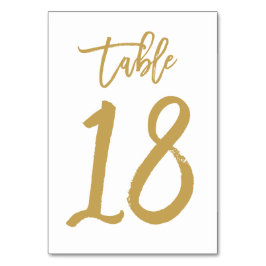 Numeração De Mesa Número de Tabela com Letra de Mão Chic Dourado | M