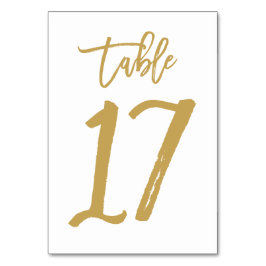 Numeração De Mesa Número de Tabela com Letra de Mão Chic Dourado | M