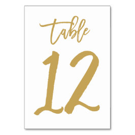 Numeração De Mesa Número de Tabela com Letra de Mão Chic Dourado | M