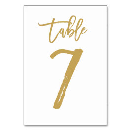 Numeração De Mesa Número de Tabela com Letra de Mão Chic Dourado | M