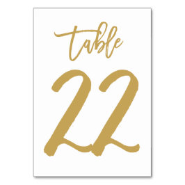 Numeração De Mesa Número de Tabela com Letra de Mão Chic Dourado | M