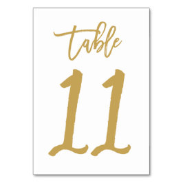 Numeração De Mesa Número de Tabela com Letra de Mão Chic Dourado | M