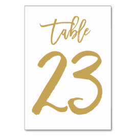 Numeração De Mesa Número de Tabela com Letra de Mão Chic Dourado | M