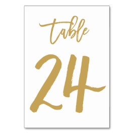 Numeração De Mesa Número de Tabela com Letra de Mão Chic Dourado | M