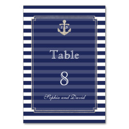Numeração De Mesa Número de Tabela de Casamento de Marinhos de prata
