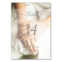 Numero de Tabela de Casamento editável de anel de 