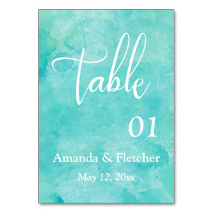 Numeração De Mesa Número de Tabela de Casamento Elegante de Cor de Á