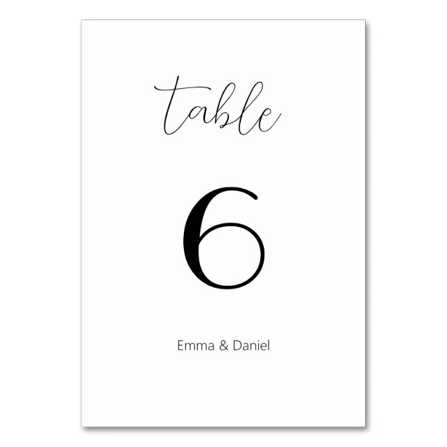 Numeração De Mesa Número de Tabela de Casamento Mínimo Moderno do Sc (Frente)