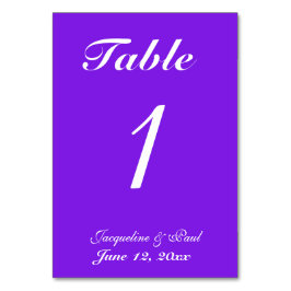 Numeração De Mesa Número de Tabela de Casamento Violeta