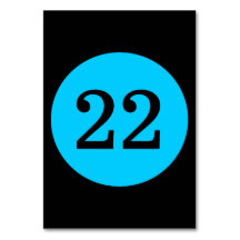 Número de Tabela de Círculos Azul Preto e Azul-Aqu