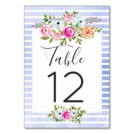 Numeração De Mesa Número de Tabela de faixas de Marinho Floral Moder