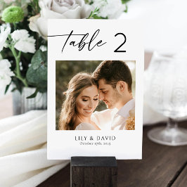 Numeração De Mesa Número de Tabela de Fotografias Moderna Minimalist