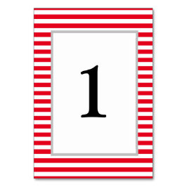 Numeração De Mesa Número de Tabela de Frames de Listras Vermelhas/Br