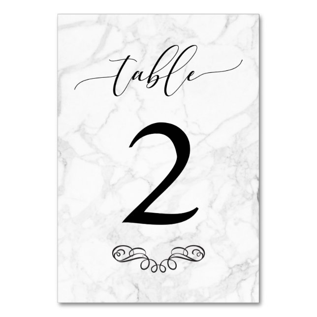 Numeração De Mesa Número de Tabela de Marble PixDezines DIY (Frente)