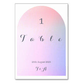 Numeração De Mesa Numero de Tabela de Ombre Lilac Rosa Arch Boho de