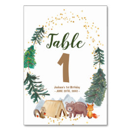 Numeração De Mesa Número de Tabela de primeiro aniversario de Campan