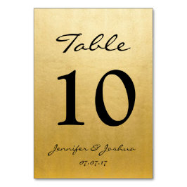 Numeração De Mesa Número de Tabela de Recepção de casamento Dourada 
