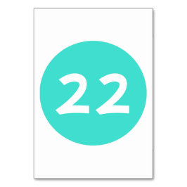 Numeração De Mesa Número de Tabela do Círculo Turquesa