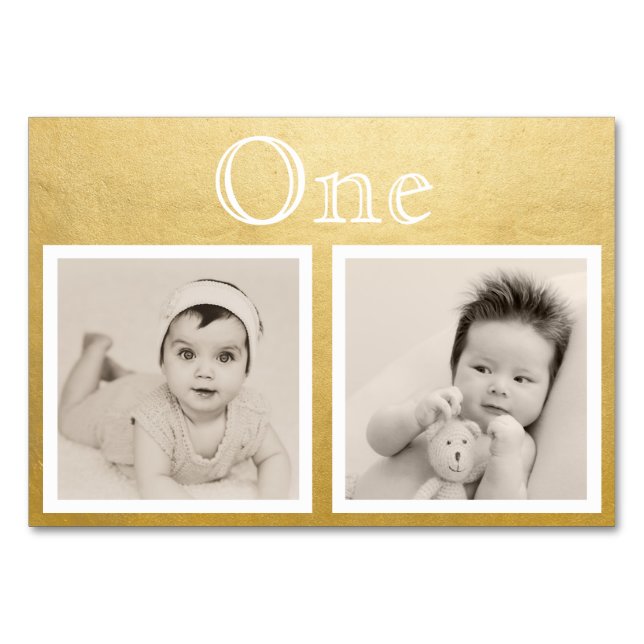 Numeração De Mesa Número de Tabela Dourada de Idade Personalizada do (Frente)