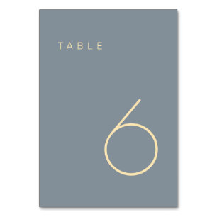 Numeração De Mesa Número de Tabela Dourada e Azul Mínimo Moderno