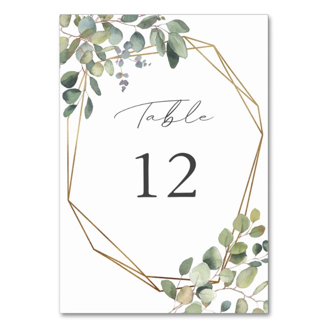 Numeração De Mesa Número de Tabela Eucalyptus Rustic (Frente)