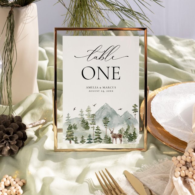 Numeração De Mesa Número de Tabela Evergreen Woodland (Criador carregado)