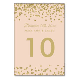 Numeração De Mesa Número de Tabela: Faux Glitter Confetti Blush Rosa