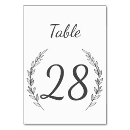 Numeração De Mesa Número de Tabela Laurel Rustic | Cor editável