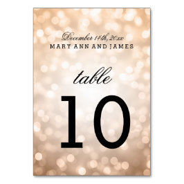 Numeração De Mesa Número de Tabela Luzes de Glitter de Cobre