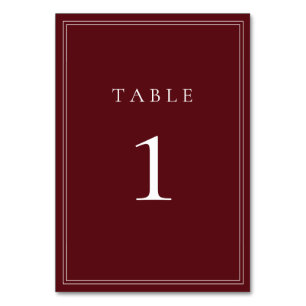 Numeração De Mesa Número de Tabela Mínima Clássica de Bordéus de