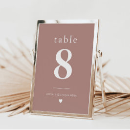 Numeração De Mesa Número de Tabela Mínima Moderna de Quinceañera