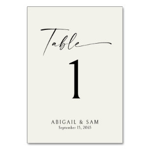 Numeração De Mesa Número de Tabela Minimalista de Recepção de casame