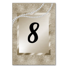 Numeração De Mesa NÚMERO DE TABELA MODERNA Dourada DE Bronze PEARL